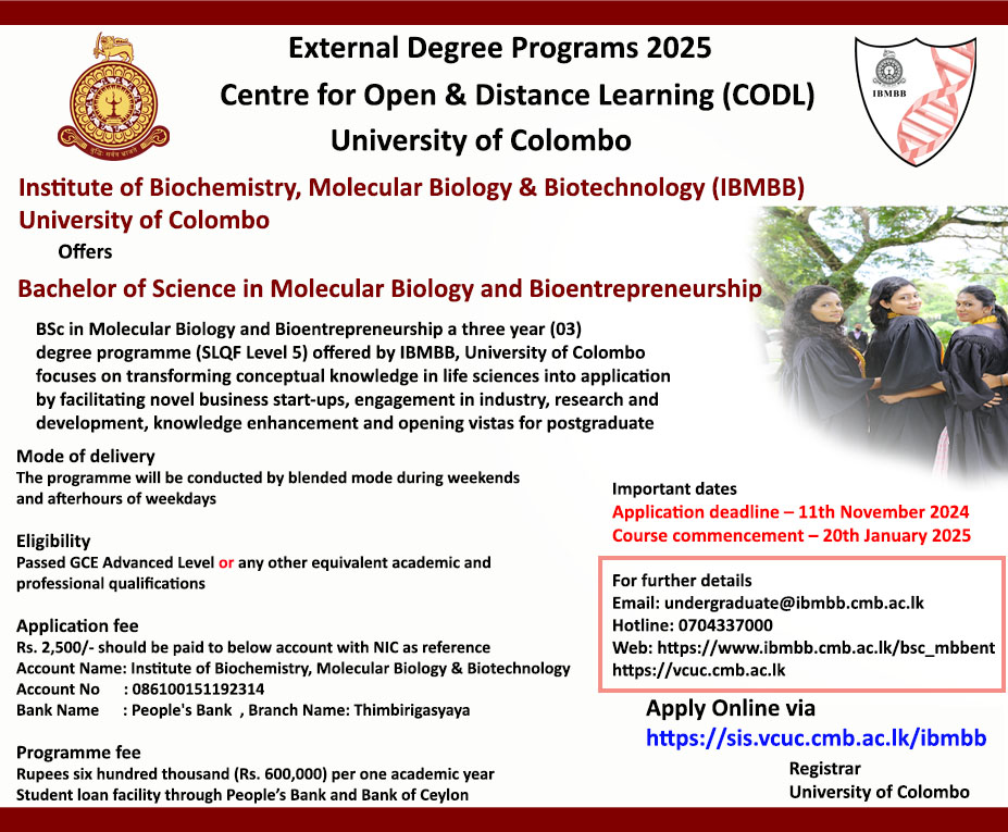 BSc in Molecular Biology and Bioentrepreneurship – External Degree