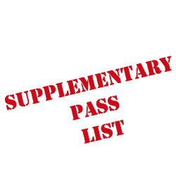 Supplementary Pass List – 2018 Batch